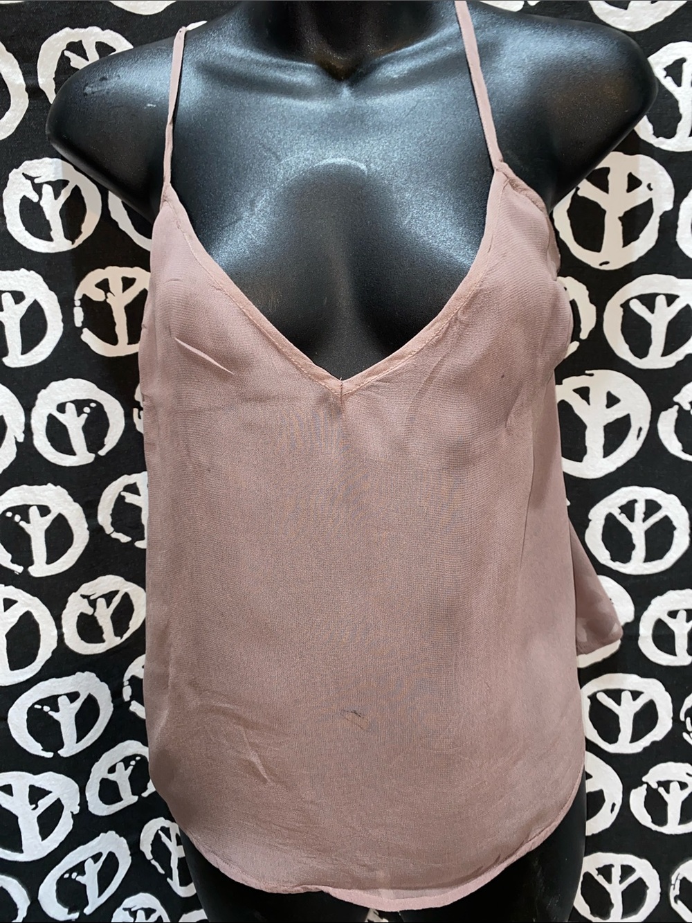 VELVET GRAHAM & SPENCER COCOA SHEER CAMI SZ S